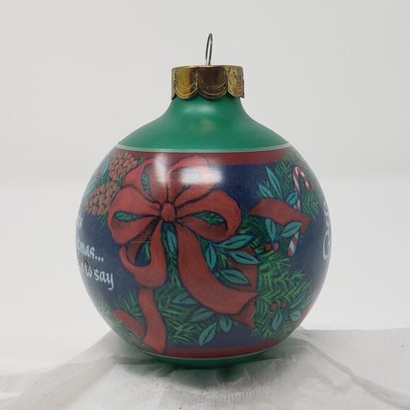 1990 Hallmark Grandparents Glass Bulb Keepsake Holiday Christmas Ornament - Picture 6 of 9